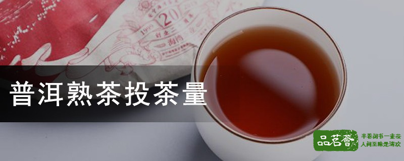 普洱熟茶投茶量